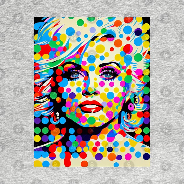 Abstract pop art style woman portrait by loucaski